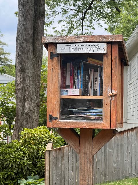 wooden library library